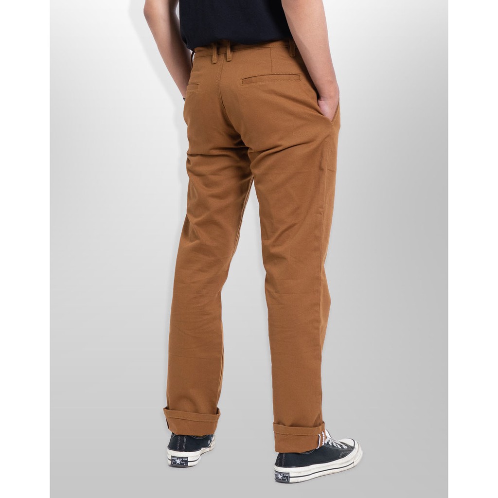 Morgen Slim Straight Chino Pants - Caramel