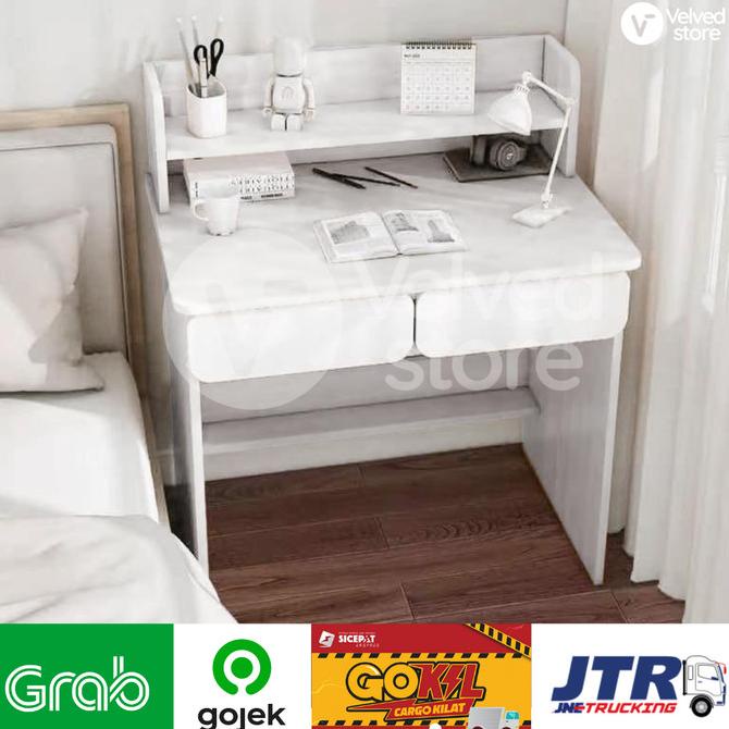 Meja Kerja TROY80 / Meja Belajar Kantor Multifungsi Modern Minimalis - Putih