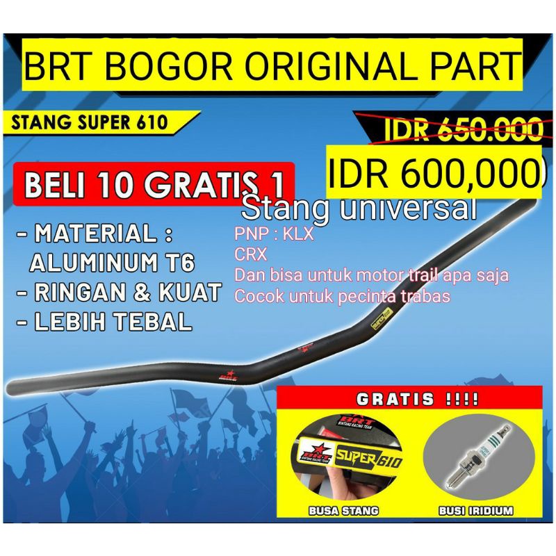 STANG SUPER 610 BRT STANG TRAIL T6 SETANG UNIVERSAL BISA UNTUK TRAIL/TRIL STANG KLX CRF BRT KEMUDI