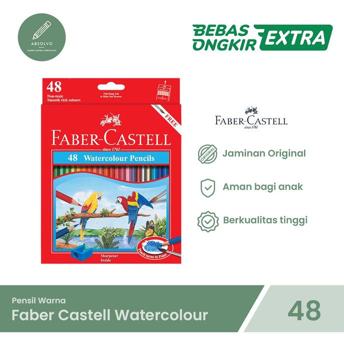 

(BISA COD) Pensil Warna Faber Castell 48 Watercolor STOK TERBATAS Kode 1311