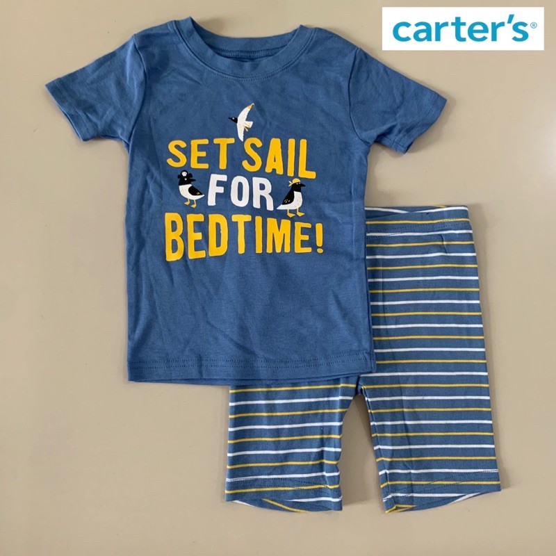 Baju Tidur Santai Setelan Anak Laki Carters Blue Sail
