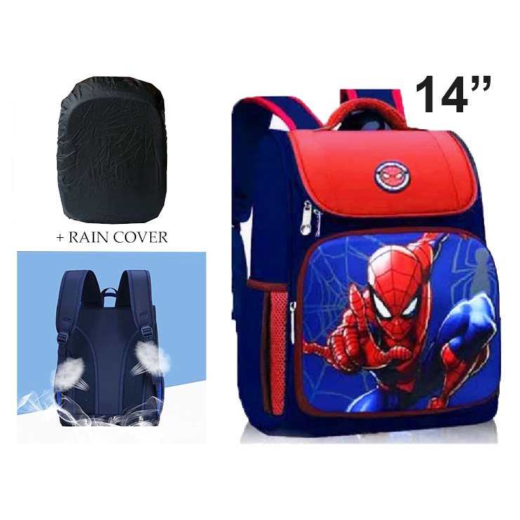 TAS RANSEL ANAK SEKOLAH SD LAKI LAKI  KARAKTER BAHAN TAHAN AIR 16inch dan 14inch IMPORT+ GANTUNGAN NAMA ( Panda 14&quot; 16&quot; )