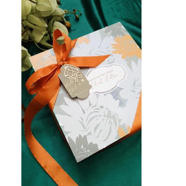 

❃ BOX PREMIUM HAMPERS IDUL FITRI 23x23x7 cm WARNA MINT ☇