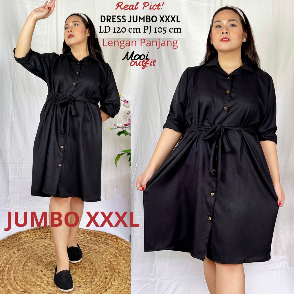 Dress Wanita Jumbo Ld 120 / Dress Kasual Jumbo /Dress Jumbo Murah Ld 120 Kekinian