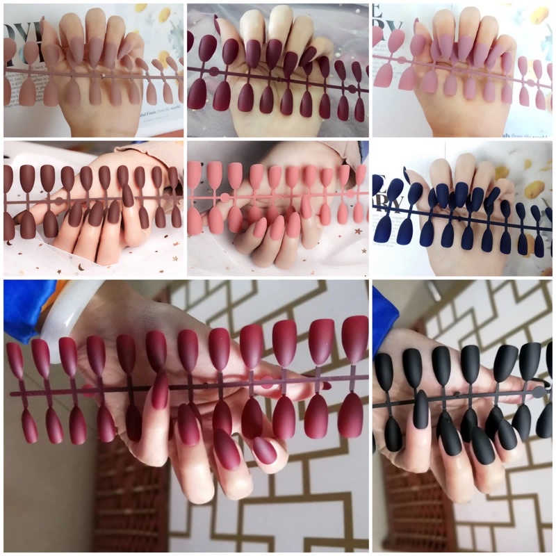 24 pcs Kuku Palsu / False Nails / Nails Art - Matte