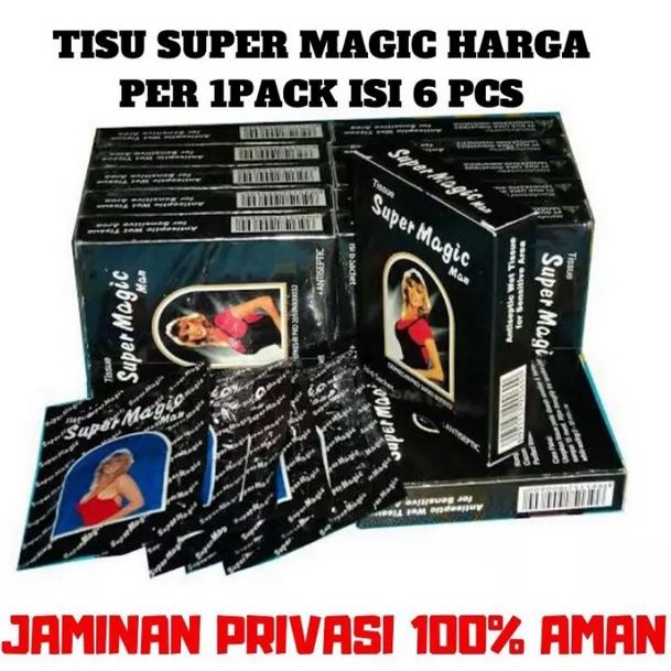 Tissu Super Magic 1 Kotak isi 6 sachet ORIGINAL-BPOM