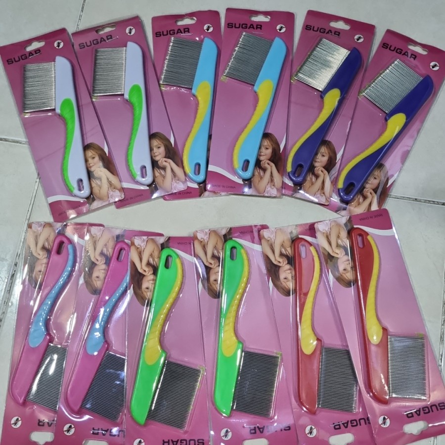 Sisir Kutu Gagang Sisir Serit Besi Rambut Bebas Ketombe anti kotor