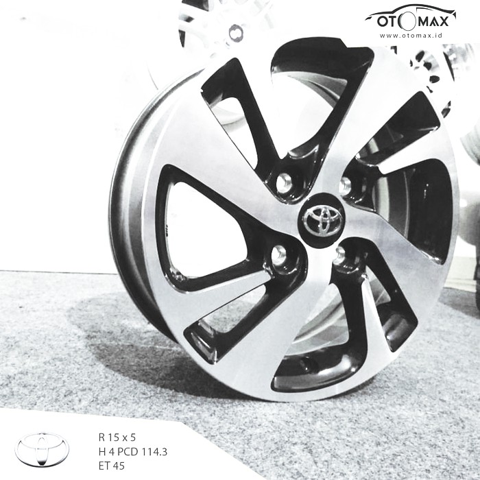 Cuci Gudang Velg Mobil New Avanza Veloz 1.5 Ring 15 Original ( OEM ) Black Polish