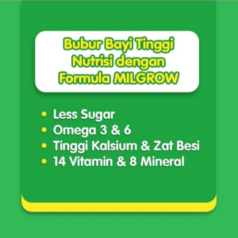 Bubur Bayi MPASI Milna 6-12 Bulan Pisang 120 g 120gr