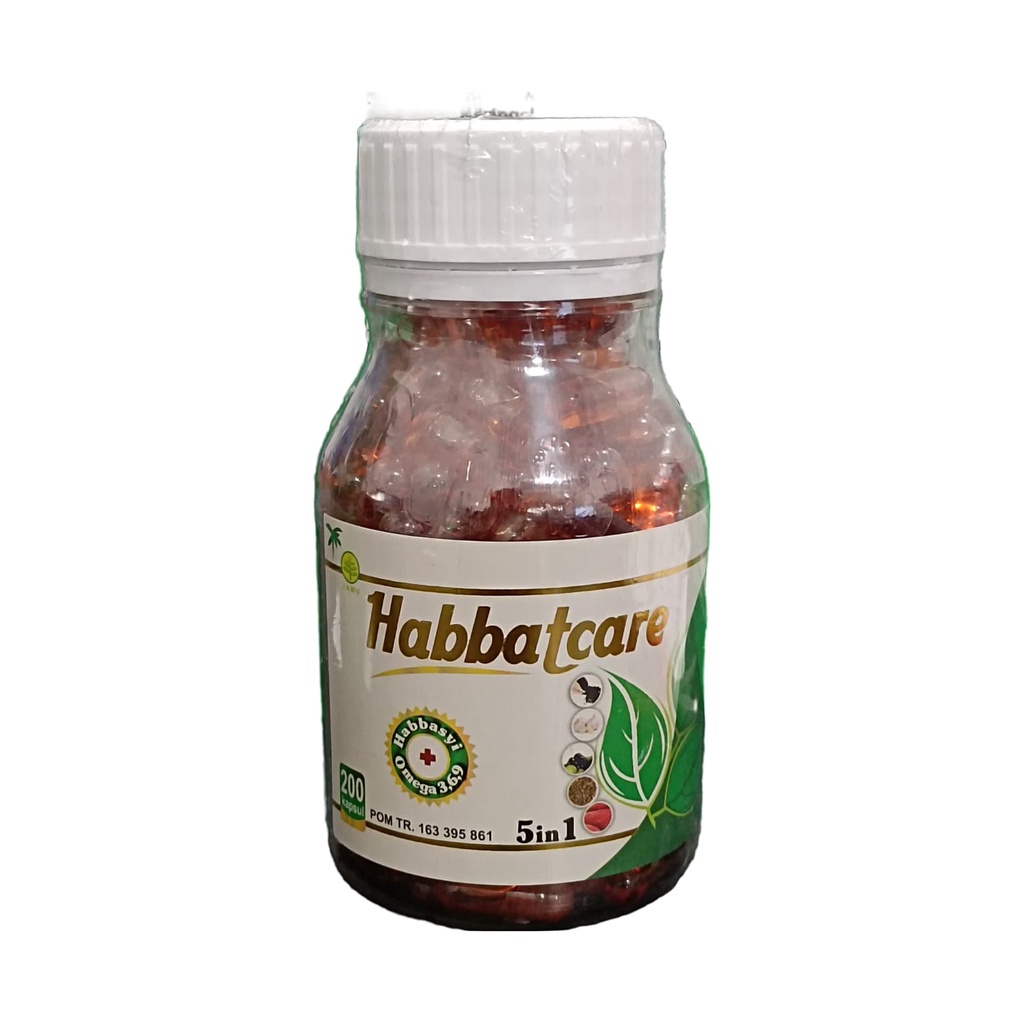 Habbatussauda Habbatcare 5 in 1 200 kapsul plus Habasyi + Omega 3 6 & 9 Habbatcare 5in1 200 kapsul |