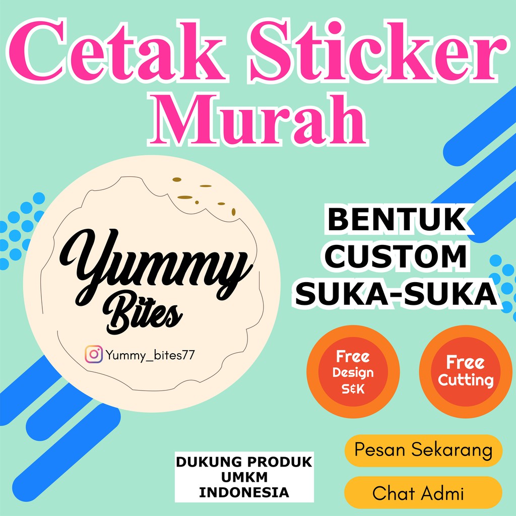 

Cetak stiker, Bulat, Kotak, Oval, Makanan, Mininuman, segel, Sticker seal, Thank You Card, Terimakasih, Stiker, Aqiqah, Tasyakur, Walimatul Khitan, Box, Label Botol, Ollshop, Pengiriman, Murah, Promo, Peringatan, Packaging, Custom, Krhomo,Lembaran,Dll.