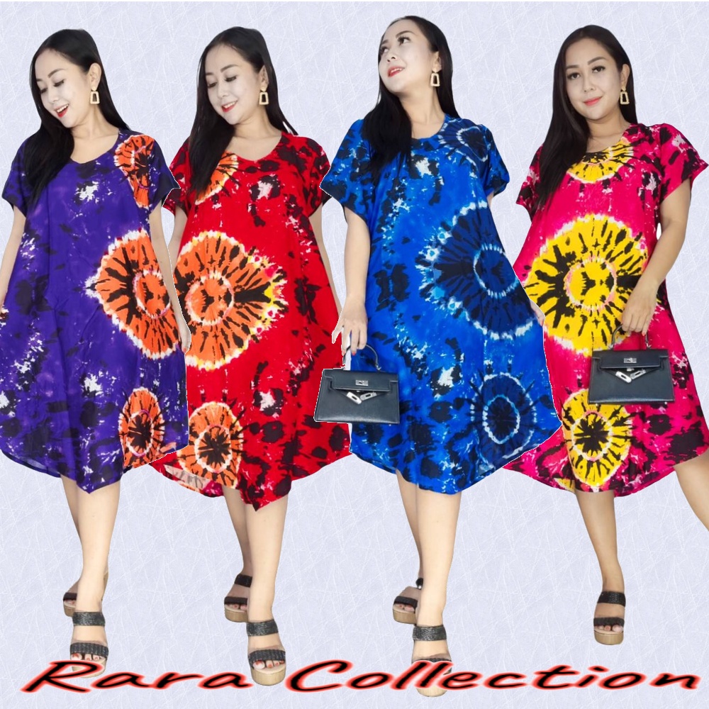 Dress Bali/Daster bali -- Daster Dress Pakaian  Kekinian Jumbo Murah Busui Panjang Nyaman Adem Lembu
