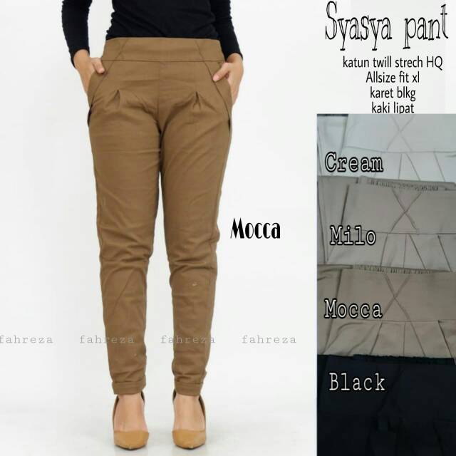 Baggy Pant Katun Tuwil IMPORT.fariasi ban pinggang X/ Allsize fit XL