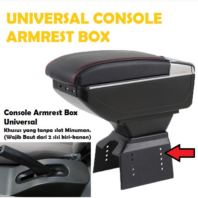 Armrest Console Box Kotak Alas Lengan UNIVERSAL dual stack 7 Port USB Charger