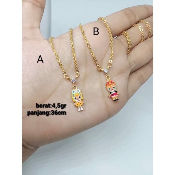 kalung koye anak lol cat kramik premium kalung perak925 asli lapis emas kalung fashion anak s925