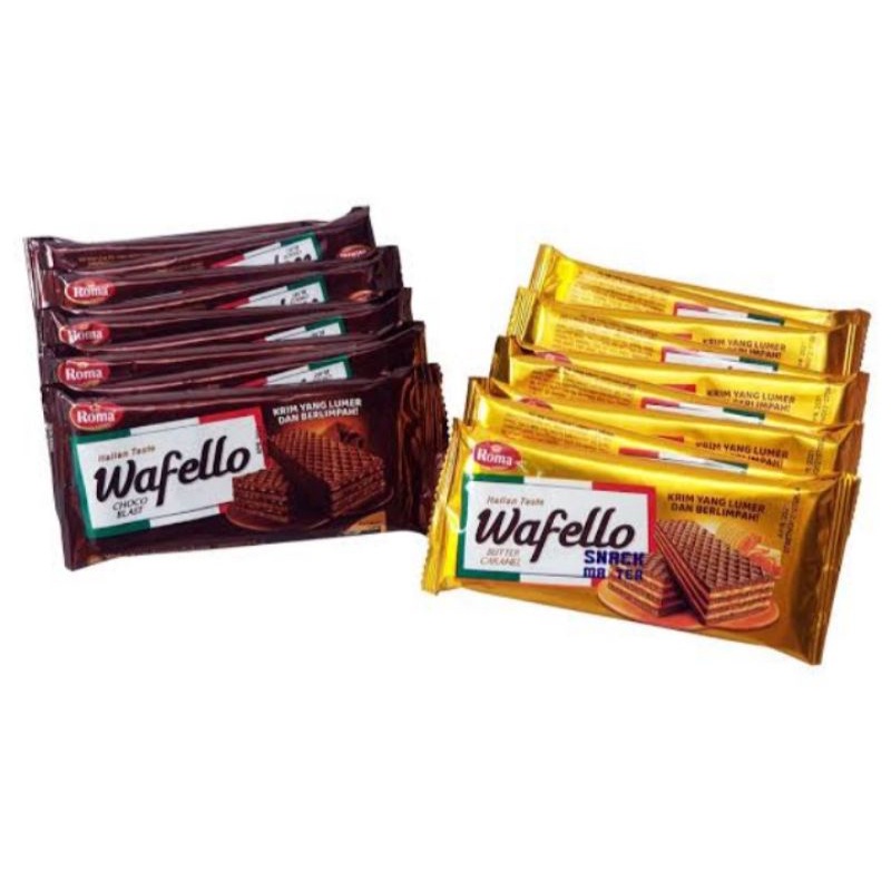 

waffello wafer cokelat dan karamel