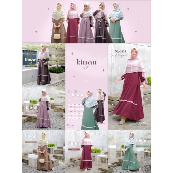 KINAN DRESS SET KHIMAR BY SILMEE/KINAN DRESS BY SILMEE
