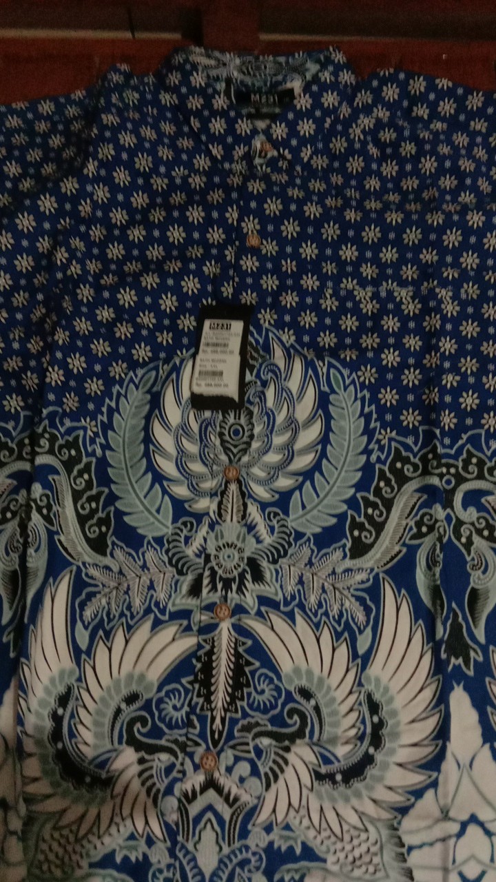 M231 Kemeja Pria Batik Panjang Biru 1742