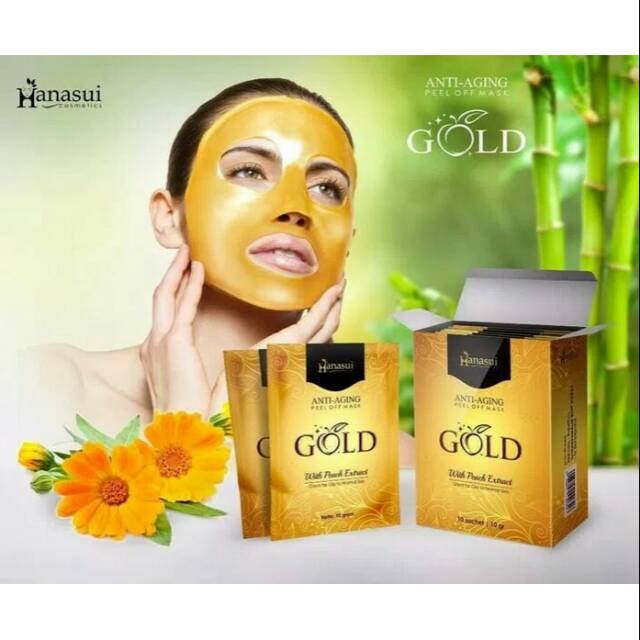Masker Hanasui GOLD - Masker Emas  Peel Off Mask BPOM Anti Anging