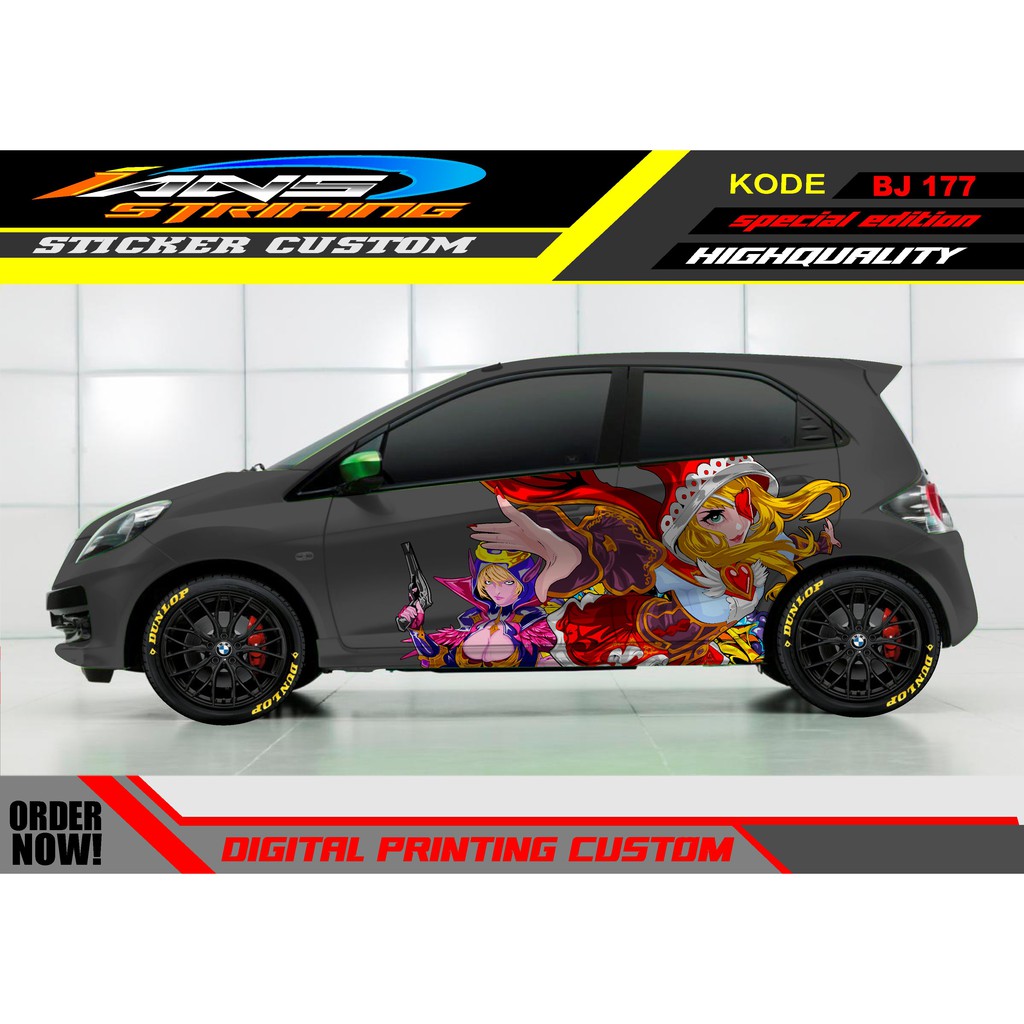 STICKER VARIASI MOBIL BRIO / STICKER HONDA JAZZ / STICKER DECAL MOBIL JAZZ / DECAL STICKER MOBIL