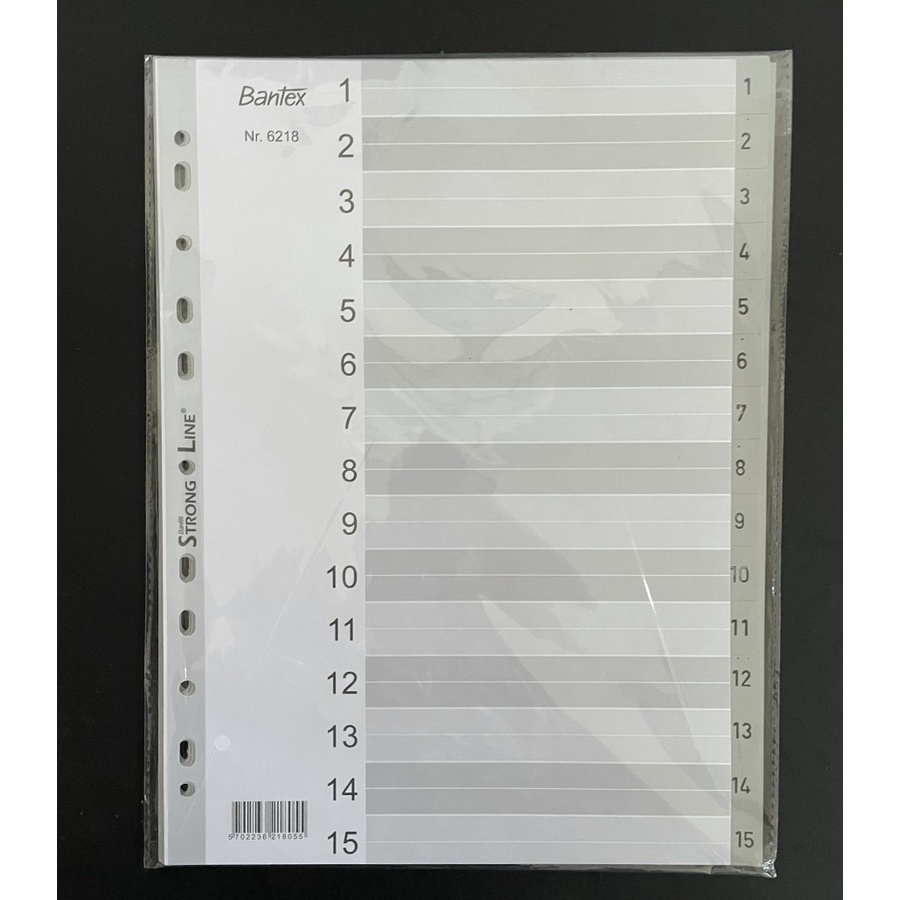 

Bantex Divider 6218 A4 1-15 15 pages Numerical Index