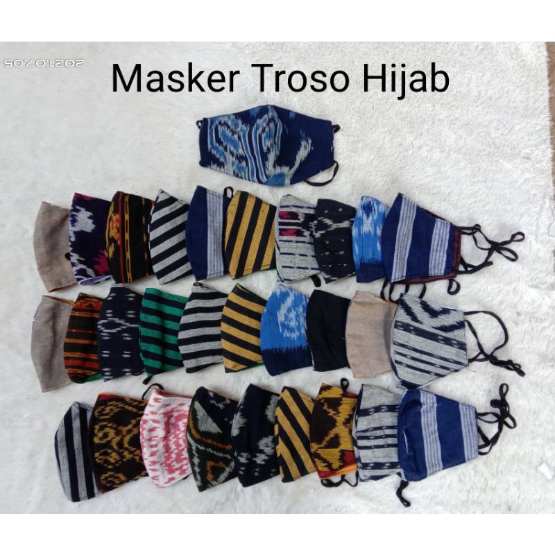 Grosir masker Tenun Troso Jepara /masker Tenun / masker Troso /masker dewasa