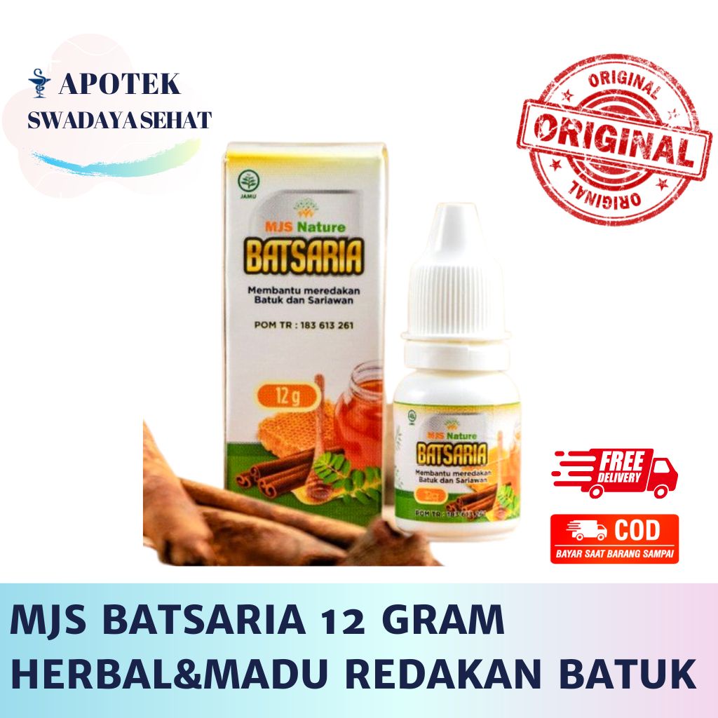 MJS NATURE BATSARIA 12GR - Herbal Madu Redakan Batuk dan Sariawan