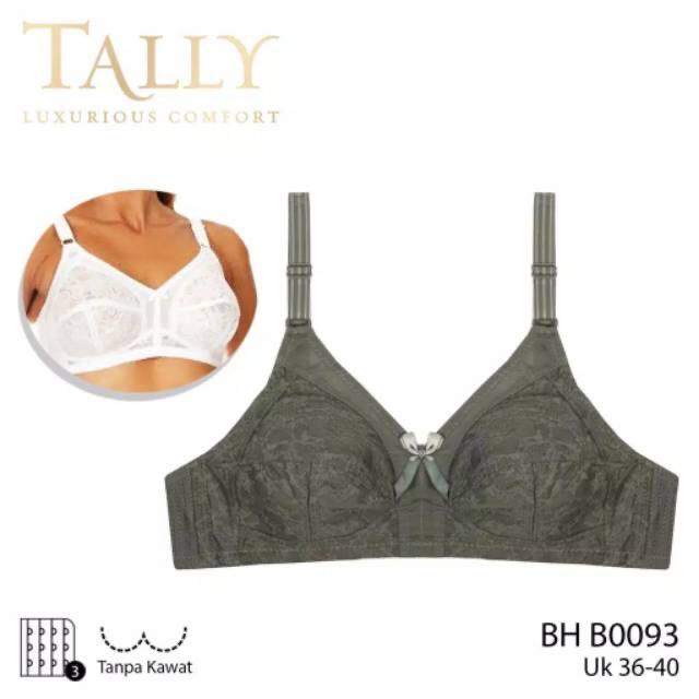 BH BRA B0093 /B0094 TALLY BRA BH BUSA TIPIS TANPA KAWAT VARIASI RENDA SIZE 36 38 40 42 44 46 - ARA98STORE