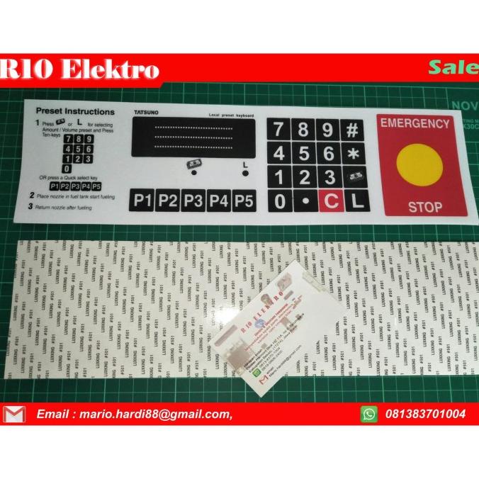 

Stiker Keypad Tatsuno