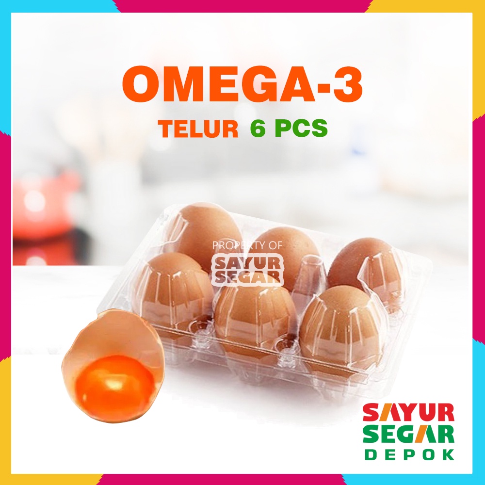 Jual TELUR AYAM NEGERI OMEGA 3 [6 Butir/Pack] Shopee Indonesia