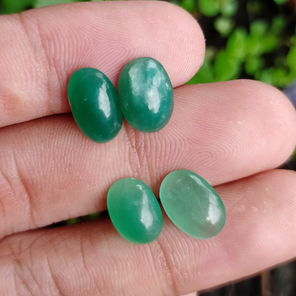 batu giok hijau daun asli natural alam bkn safir bacan zamrud yakut kalimaya chalcedony
