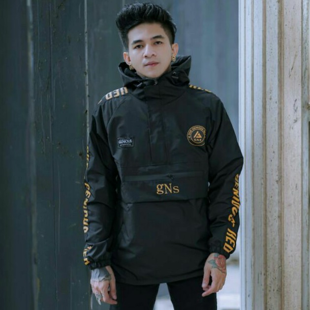 Jaket Cougle Genious Jaket Genetic Jaket Parasut Jaket Pria Sablon Kuning