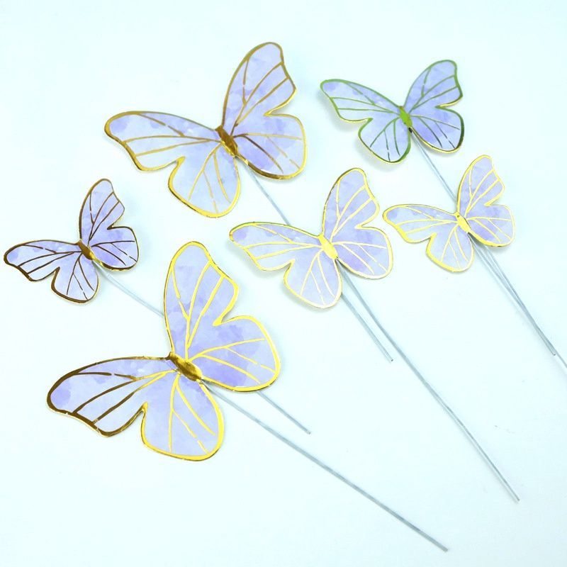 

cake topper kupu kupu ungu hiasan kue