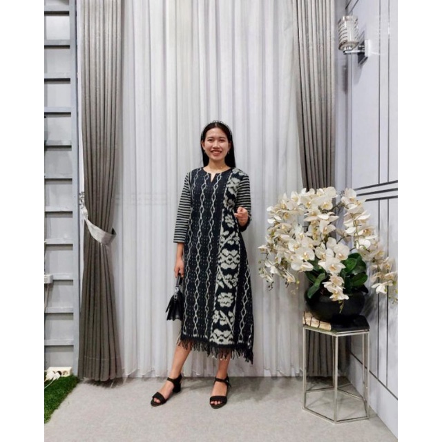BAJU TENUN JEPARA DRESS TENUN JEPARA DRESS TENUN BLANGKET DRESS KERJA DRESS KONDANGAN