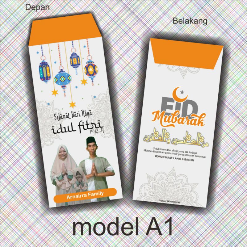 

Amplop lebaran custom 16,5x7,5 cm isi 12pcs