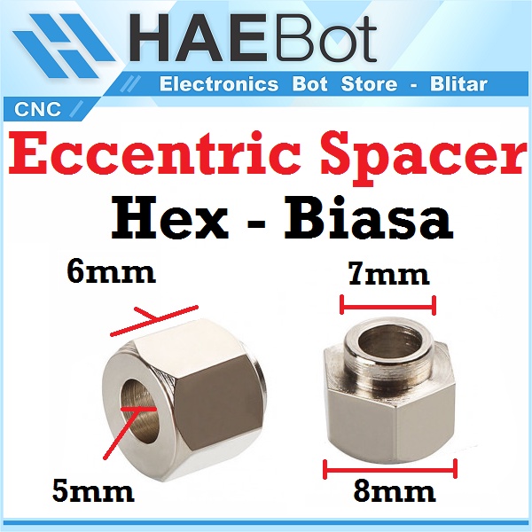 [HAEBOT] Openbuilds Eccentric Excentric Spacer M5 6mm Hex 8x6 V Groove 10x6 V Slot Stainless Steel