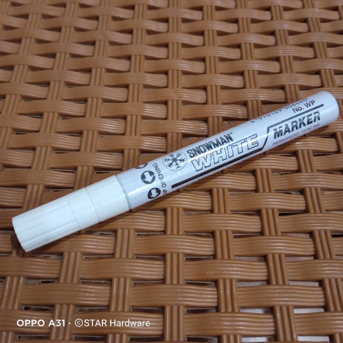

Snowman White Marker Spidol Tulis Warna Putih No. WP Japan ORIGINAL Untuk Kaca Batu Media Gelap