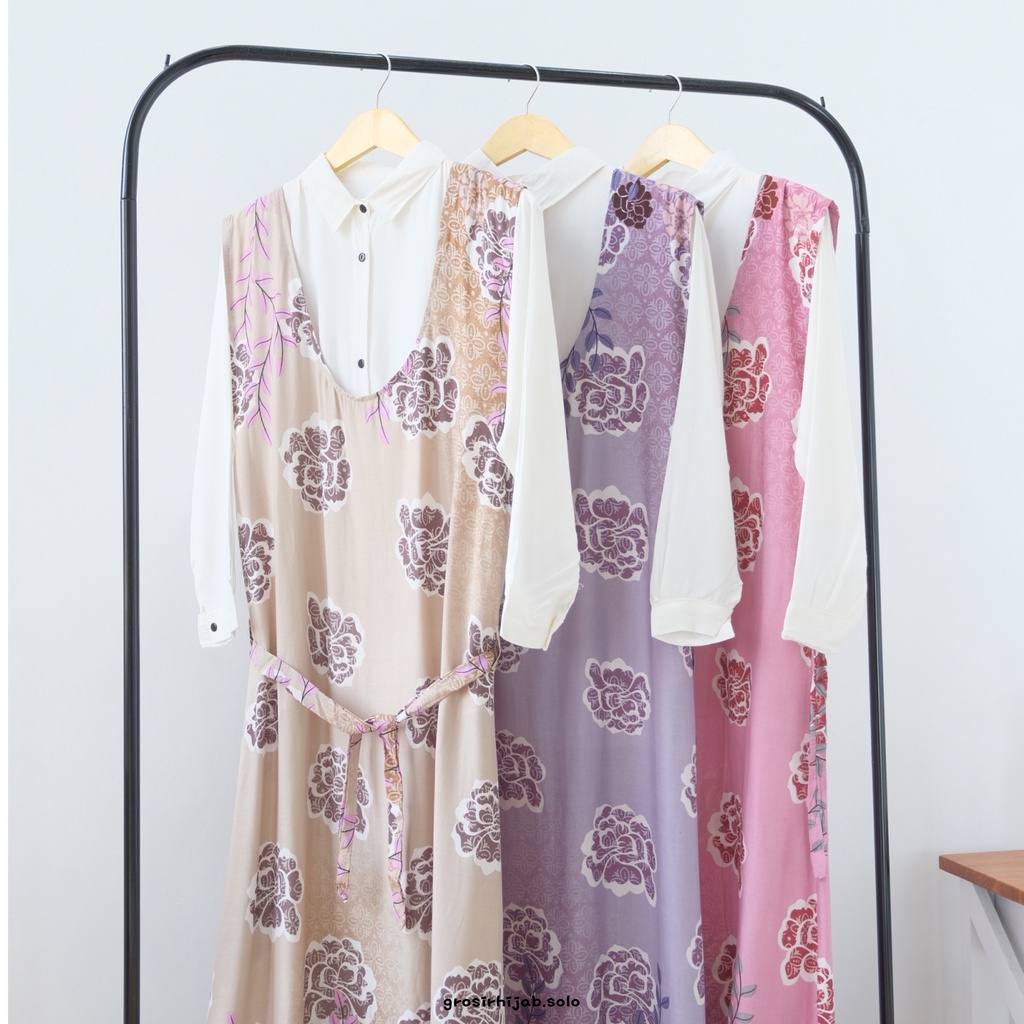 (RPA) GAMIS THIVI ROSE KOMBINASI RAYON PREMIUM