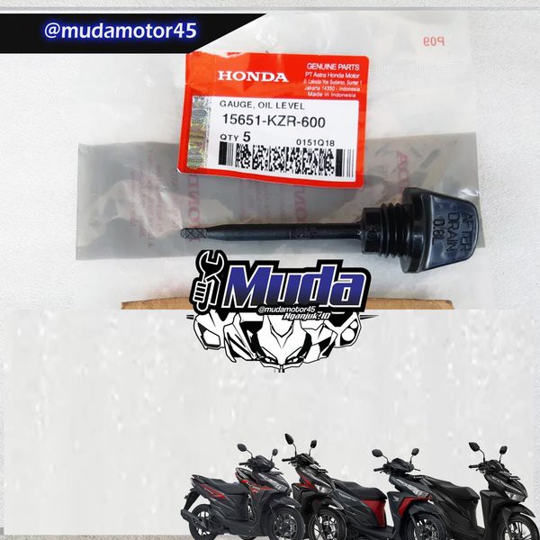 GAUGE OIL LEVEL 15651-KZR-600 BAUT TUTUP PENGISIAN OLI VARIO 125 150 PCX 15651KZR600 ORI  ORIGINAL