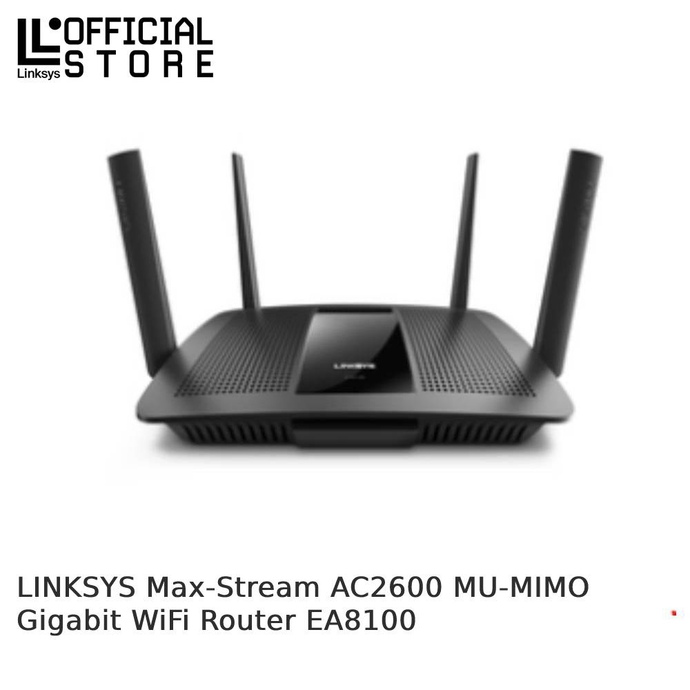 LINKSYS Max-Stream AC2600 MU-MIMO Gigabit WiFi Router EA8100