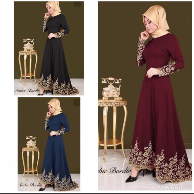 JC Maxi arabica / Maxi bordir Arabika / Gamis wanita India