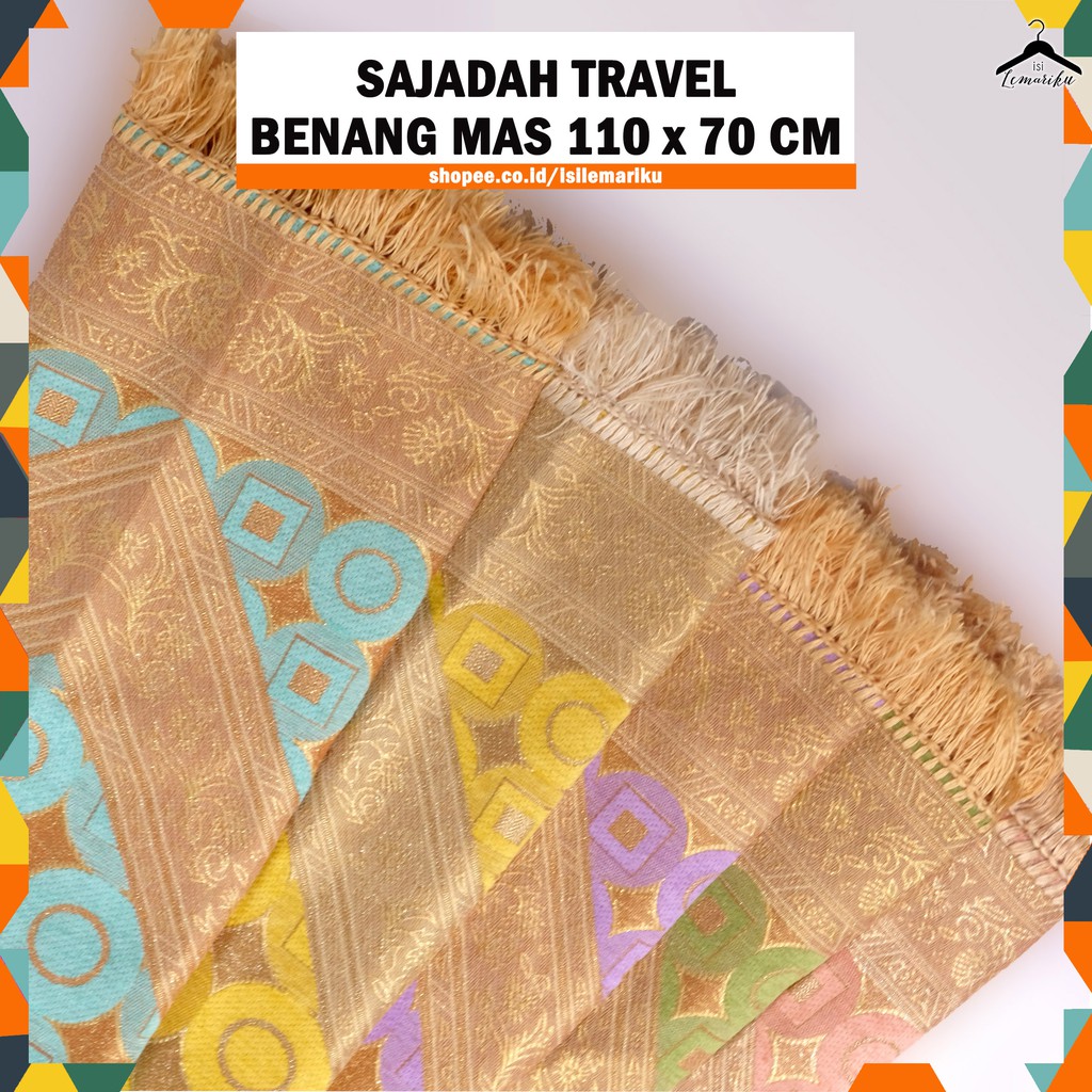 Sajadah Tahlilan Oleh Oleh Haji Turkey Benang Emas Lembut 70x110cm SJ-ARM