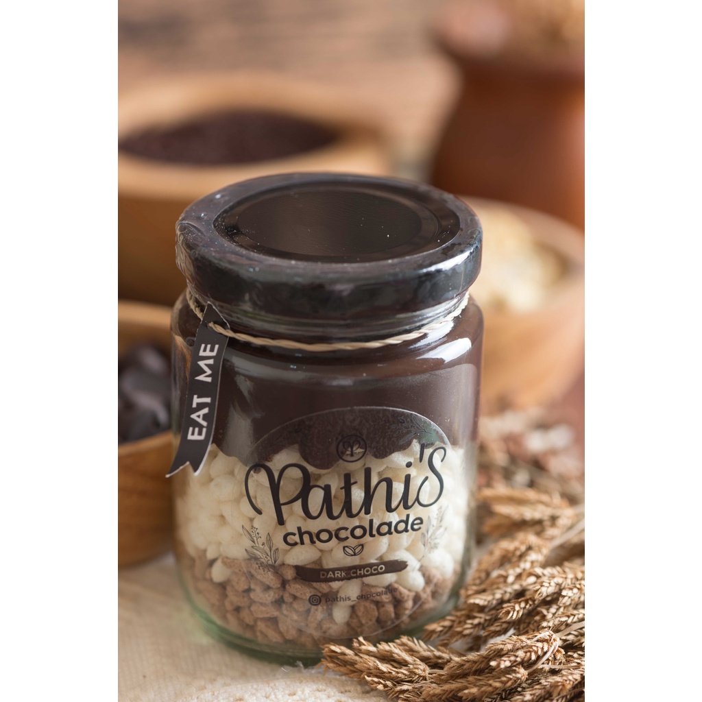 

DARK Choco - pathis chocolade chocolate in jar cemilan coklat lumer coklat rice crispy