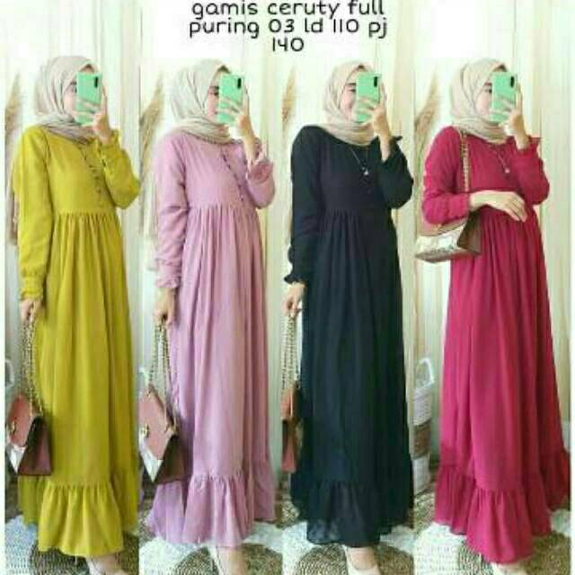 Ceruty 03 Dress umpak bawah premium by Frilla