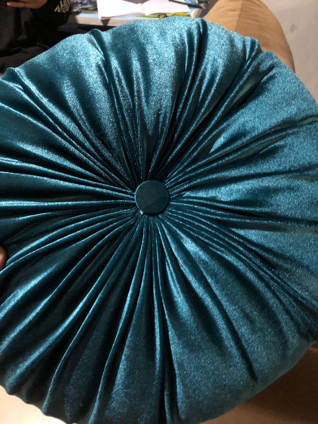 Ready Stok Bantal Sofa Bulat Labu Glossy Pillow Round