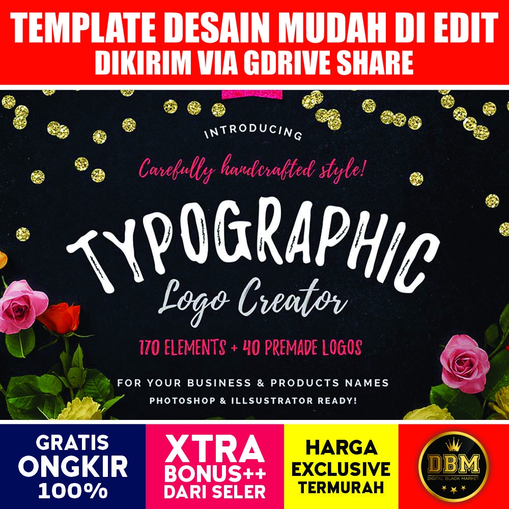 Typographic Logo Creator Mega Bundle - Photoshop &amp; Illustrator