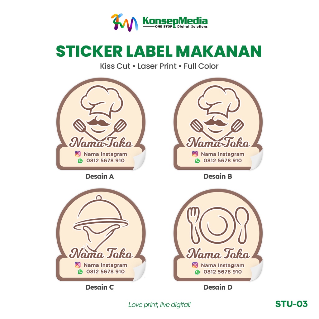 

Set Sticker Label Makanan | Stiker Kemasan Makanan Premium | STU-03