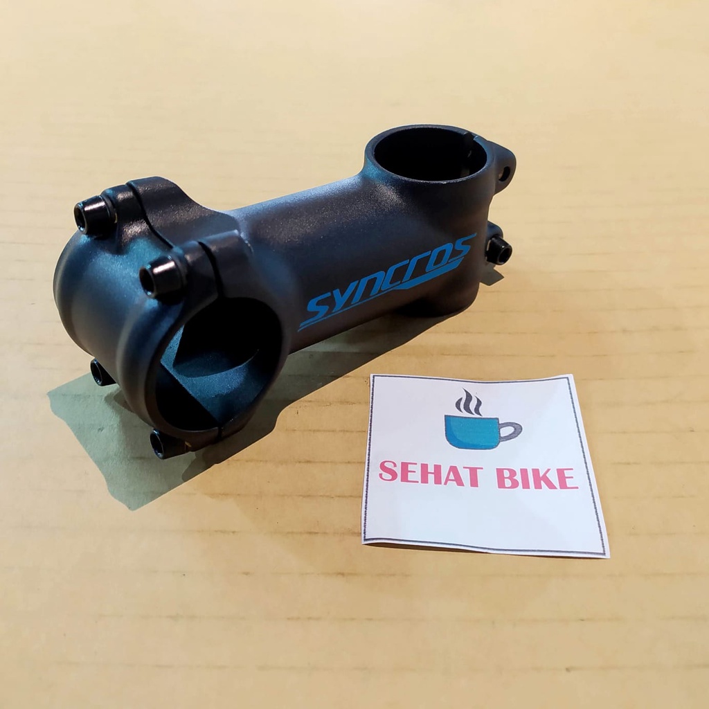 Stem Sepeda Syncros 80mm 31.8 Alloy Black Blue