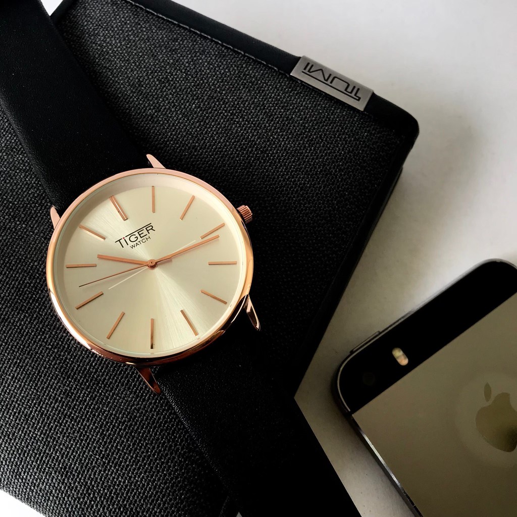 Jam Tangan Pria ORI FREE BOX Limited Edition Tiger WatchWhite Gold Putih Kasual Formal Cowok Laki