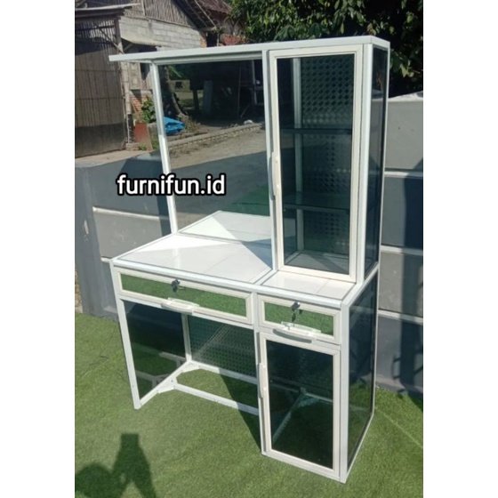 Meja Rias Aluminium Kaca